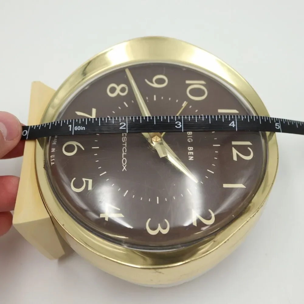 Vintage Westclox Big Ben Alarm Clock Wind Up Gold Trim Art Decor PARTS or REPAIR